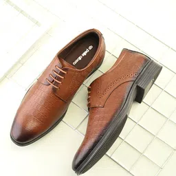 pelle albero Men Leather Formal Derbys-image-63