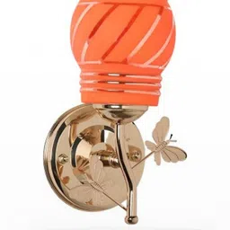 Somil Premium Designer Glass Wall / Night Lamp Elegant & Stylish Dcor Accent for Modern Interiors, color- - Orange; Size,- 20 X 18 X 30 CM-picture-27