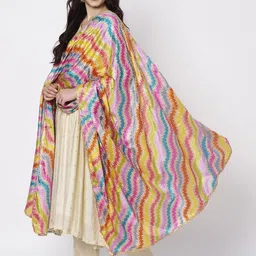 AKSHADEEP Printed Art Silk Leheriya Dupatta image 3