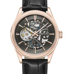 Kenneth Cole Men Skeleton Dial & Leather Straps Analogue Automatic Watch KCWGE0048904MN-picture-11