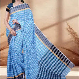 The Chennai Silks Checked Pure Cotton Kovai Saree-picture-36