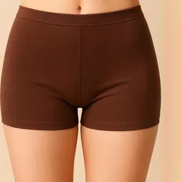 UllasPemium Women Pack of 2 Solid Mid-Rise Cotton Blend Boy Shorts image 5
