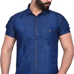 pent-one Men Slim Fit Washed Cut Away Collar Casual Shirt-picture-19