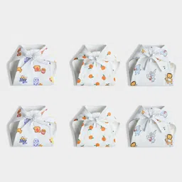Orange Sugar Set Of 6 Muslin Cotton Printed Nappies image 4