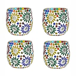 1ST TIME White & Red 4 Pieces Cylindrical Shaped Candle Holders-picture-18