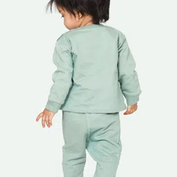 ariel Round Neck Pure Cotton Fleece T-Shirt With Pyjama Clothing Set image 5