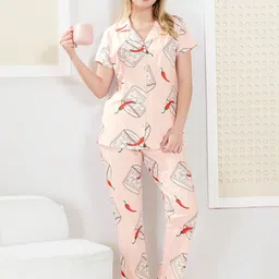 PASTEL CLIP Women Printed Night suit-picture-26