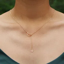 TheVineGirl Gold-Plated Alloy Cubic Zirconia Necklace-image-11