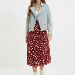 Trendyol Floral Printed A-Line Midi Skirt image 1