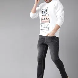 roadster Men Full Sleeve Printed Sweatshirt image 3