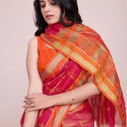 Moda Rapido Woven Design Zari Silk Blend Handloom Saree image 4