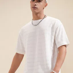 HIGHLANDER Men Solid Round Neck Cotton Oversized T-Shirt-picture-13