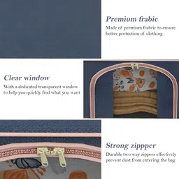 Aura Navy Blue Set of 2 Reusable Drawer Organiser Organisers image 4