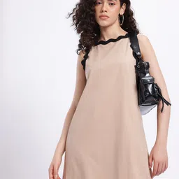 glitchez Lace Inserts Sleeveless Shift Dress-image-5