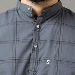 AIDAN PAUL Men Checked Kurta image 2