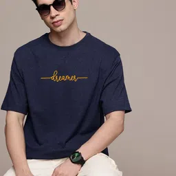 Moda Rapido Men Typography Printed Round Neck Cotton Relaxed Fit T-shirt-picture-34