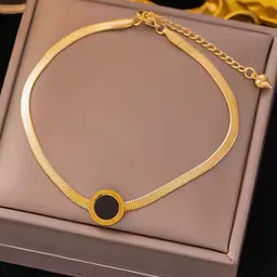 KARISHMA KREATIONS Stainless Steel Gold-Plated Snake Bone Roman Watch Enamelled Bracelet-picture-26