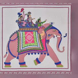 Monik Handicrafts Pink & Green Printed 144 TC Cotton King Bedsheet Set 2.28 m x 2.62 m image 4