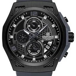 Naviforce Men Skeleton Dial & Straps Analogue Watch NF8051T_B B GY image 5