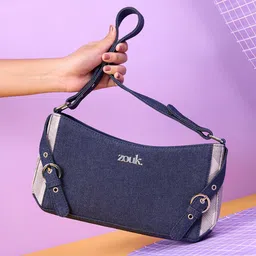 alt by zouk ZOUK Women Solid Baguette Buckle Detail Shoulder Bag-picture-35