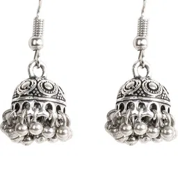 PINGHAKS Silver-Plated Oxidised & Beaded Jewellery Set image 3