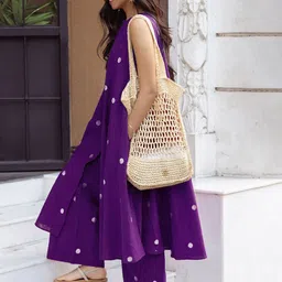 Anni Designer Women Geometric Printed Sleeveless A-Line Kurta with Palazzos image 2