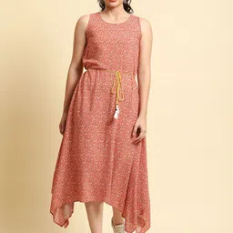 Shree Women Floral Printed A-Line Maxi Dress-picture-38