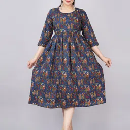 TANISHA Floral Print Maternity Empire Midi Dress-picture-41