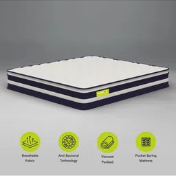 Wakeup India Smart Tech White Zero Partner Disturbance Pillow Top King Size Mattress image 2