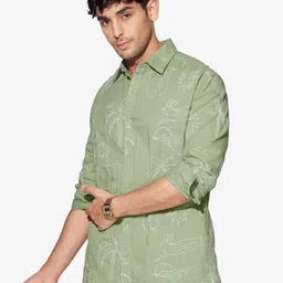 The Souled Store Men Spread Collar Graphic Printed Cotton Casual Shirt-picture-14