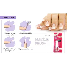 Veoni BELLE Brush On Nail Glue For Long Lasting Hold - 10 g image 3