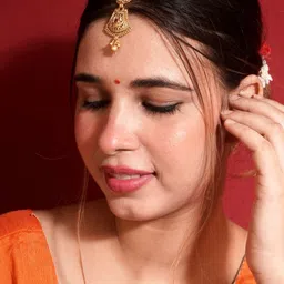 Niscka Gold Plated Ruby Emerald and Pearl Mangtikka-picture-57