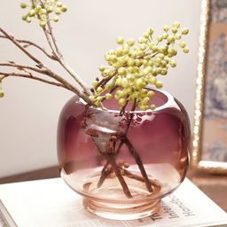 Pure Home and Living Red & Brown Glass Flower Vase-picture-49