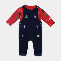 MINI KLUB Infant Boys Printed Dungarees With T-Shirt image 5