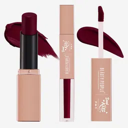 Beauty People Dual Kiss 2-In-1 Matte Liquid Lipstick- 3.8 g + 4 ml- Espresso Bold-image-54