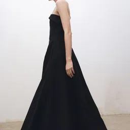 mango selection MANGO Strapless Party Maxi Fit & Flare Dress image 4