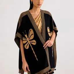 Ancestry Women Floral Printed Longline Kaftan Jacket Embroidered-image-31