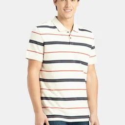Jockey Super Combed Cotton Rich Fabric Striped Half Sleeve Polo T-Shirt - UM15 image 4