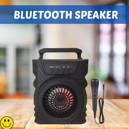 GUGGU 301(PORTABLE WIRELESS BLUETOOTH SPEAKER) Crystal Clear SoundWith Karaoke MicQ151 5 W Bluetooth Laptop/Desktop Speaker-picture-17