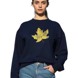 SALUJA FABRICS Women Graphic Printed Round Neck Pullover Sweatshirt-image-32