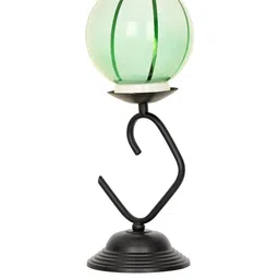 SOMIL Green Printed Glass Cylindrical Shaped Table Lamp image 4
