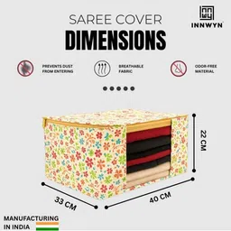 INNWYN Cream & Green 3 Pieces Printed Crack Resistant PVC Multi-Utility Organisers image 4