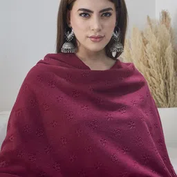 InWeave Women Acrylic Fringed Border Shawl image 5