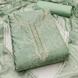 Ishin Embroidered Pure Cotton Unstitched Dress Material-picture-42