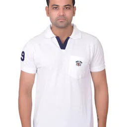 LA MILANO Men Polo Collar Applique Slim Fit T-shirt-picture-20