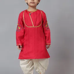 MUDKID Boys Embroidered Regular Kurta with Dhoti Pants-picture-48