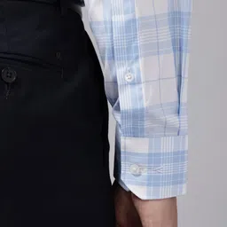 Van Heusen Slim Fit Checked Pure Cotton Formal Shirt image 3