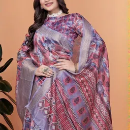 Aaishvyapparels Floral Silk Blend Handloom Saree image 5