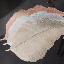 Dakshya Industries Brown Textured Waterproof Table Placemats image 2