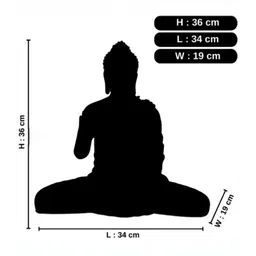 Artisans Bazar Meditating Buddha Statue image 2